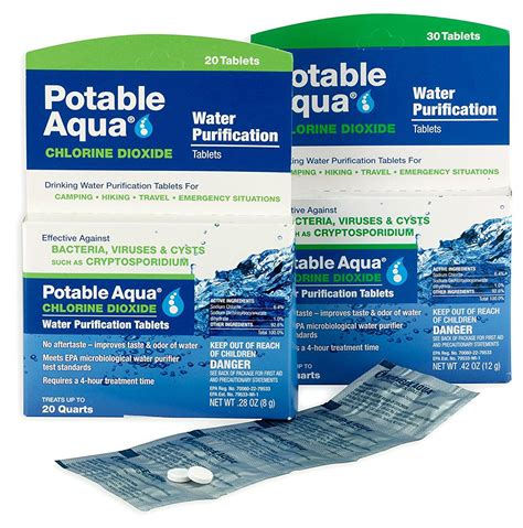 Potable Aqua Chlorine Dioxide Water Purification Tablets