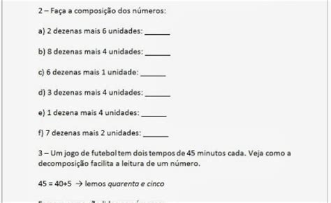 Sao Algumas Atividades De Composicao E Decomposicao De Numeros Natura Decomposicao De Numeros