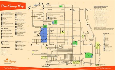 Palm Springs Tourist Map - Ontheworldmap.com