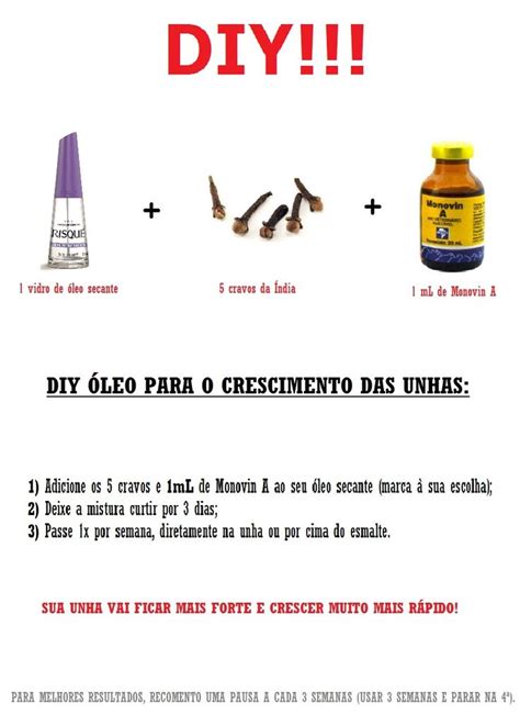 DIY SÚPER FÁCIL DE ÓLEO PARA O CRESCIMENTO DAS UNHAS ÓTIMO PARA UNHAS