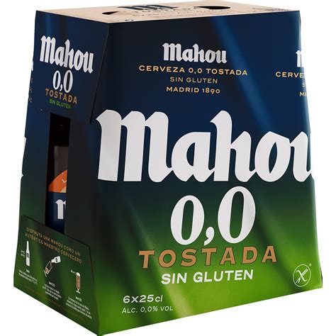 Cerveza Tostada Sin Alcohol Sin Gluten Pack 6 Botellas 25 Cl MAHOU 0