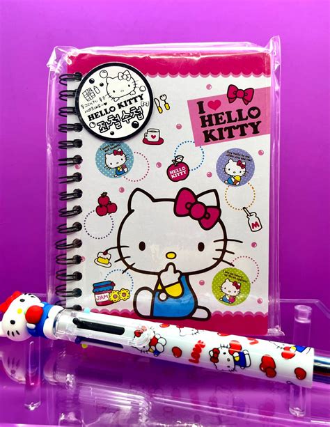 Hello Kitty Spiral Notebook With Pen - Etsy