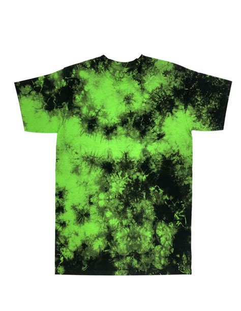 Green Black Crystal Wash Tie Dye T Shirt Custom Colors Apparel