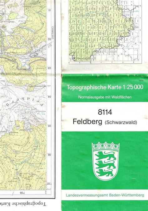 Blatt 8114 Feldberg (Schwarzwald) (Topographische Karte 1 : 25.000 ...