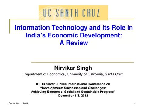 PPT Information Technology And Its Role In Indias Economic