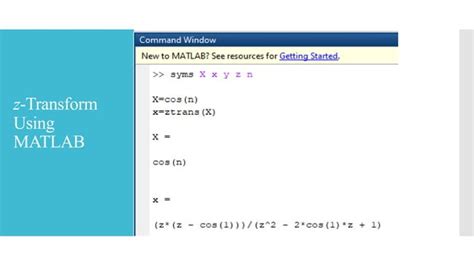 Z Trasnform And Inverse Z Transform In Matlab