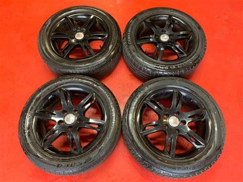 16 Genuine Seat Leon Black Caddy Vw Golf Alloy Wheels Tyres Alloys