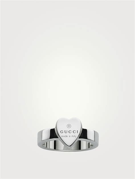 Gucci Silver Heart Ring With Gucci Trademark Holt Renfrew Canada