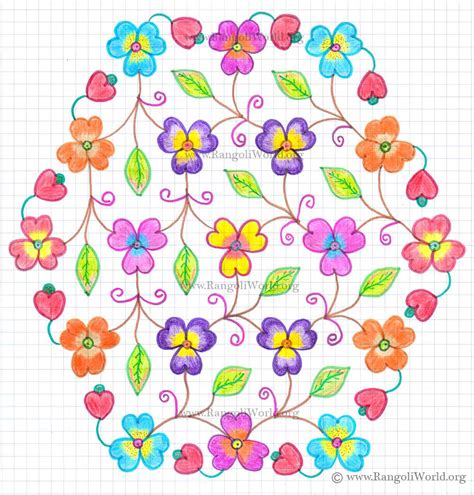 Flowers Kolam4