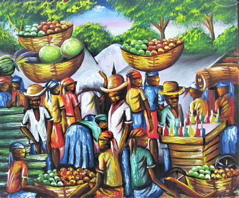 Haitian Art Canvas Art Art of Haiti Canvas Painting | Etsy | Haitian ...