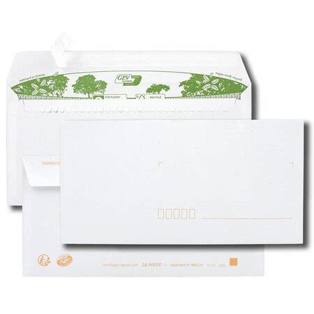 Paquet De Enveloppes Extra Blanches Recycl Es Dl X G