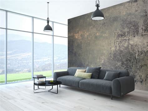 Modern Peel And Stick Concrete Mural Removable Concrete Look Wallpaperself Adhesive Concrete