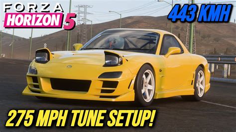 FORZA HORIZON 5 275 MPH 1997 Mazda RX7 Tune Setup YouTube