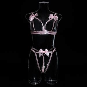 Extreme Open Crotch Lingerie Set Crotchless Erotic Lingerie Etsy