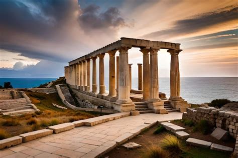 El Templo De Apolo Se Encuentra En La Colina De Atenas Foto Premium