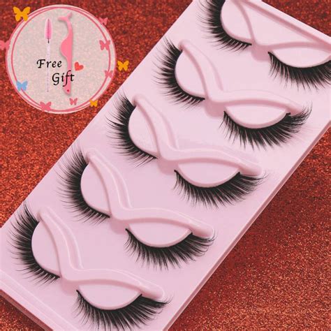 5 Pairs Natural Cat Elf False Eyelashes Fluffy Soft Dramatic 3D Mink