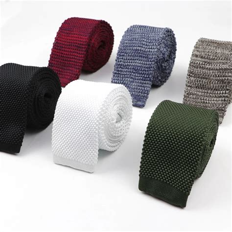 Fashion Men S Colourful Tie Knit Knitted Ties Necktie Solid Color