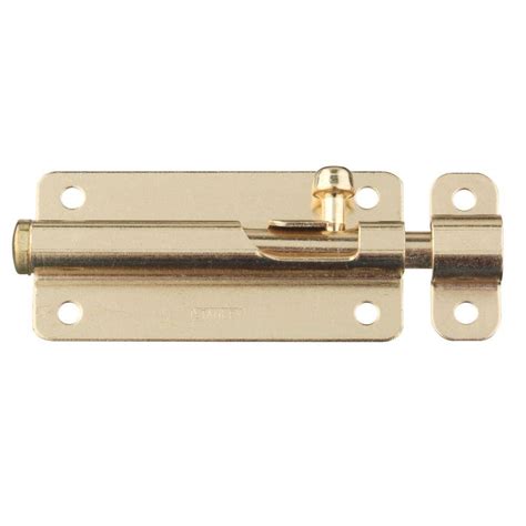 Stanley National Hardware 3 In Bright Brass Spring Lock Barrel Bolt