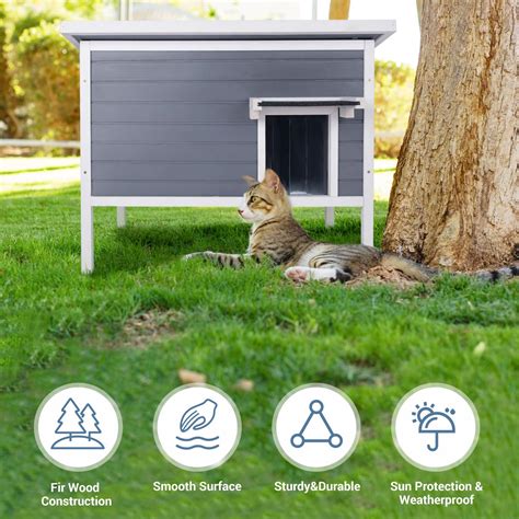 Snapklik.com : COOLEBEBE Cat Houses For Outdoor Cats, Weatherproof