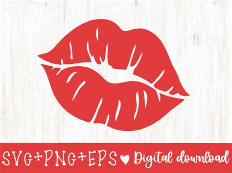 Lips Svg, Red Lips Svg, Kiss Svg, American Lips Svg, Kiss Design ...