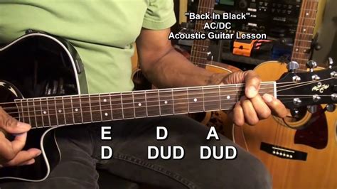 How To Play BACK IN BLACK AC DC ACOUSTIC Guitar Lesson Tutorial YouTube