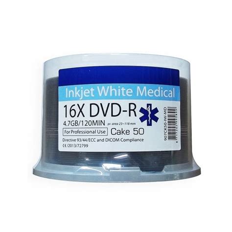 Ritek Full Face Printable 16x 4 7GB Medical Line DVD R 50 Discs