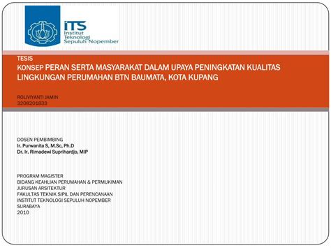 PDF TESIS KONSEP PERAN SERTA MASYARAKAT DALAM Digilib Its Ac Id