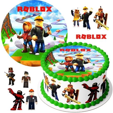 Op Atek Na Tort Roblox Zestaw Postaci Tekst Gratis Allegro Pl