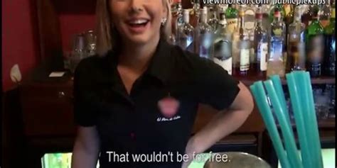 Hot Barmaid Gets Laid In Public Tnaflix