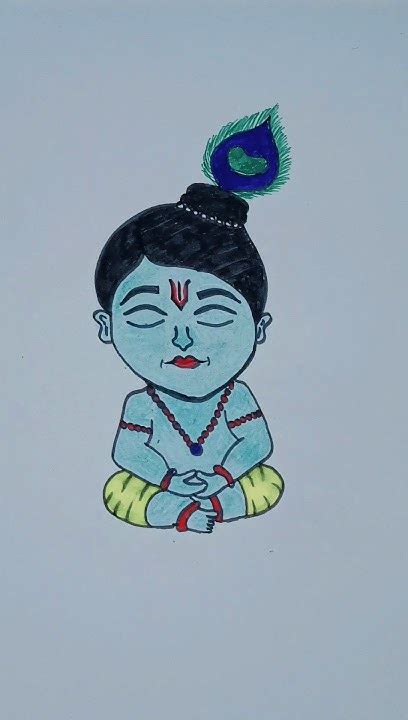 Lord Sree Krishna Drawin🙏how To Draw Sree Krishna 😍 Simple Easy Drawing