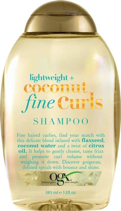 Ogx Lightweight Coconut Fine Curls Shampoo Lightweight Coconut