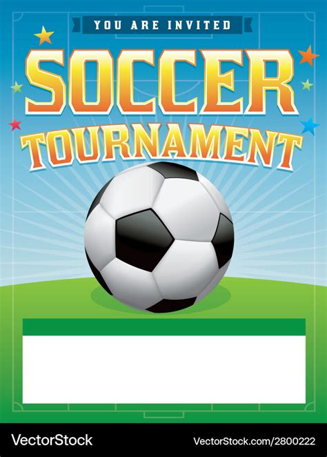 Soccer Tournament Flyer Royalty Free Vector Image