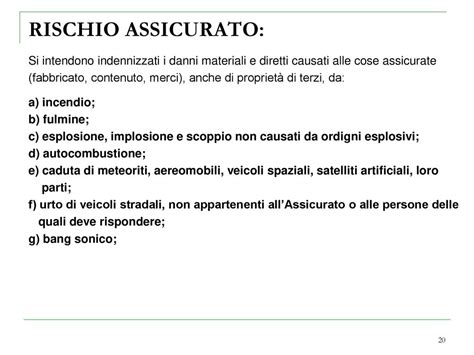 Valore Assicurativo E Riferimenti Al Contratto Assicurativo Property