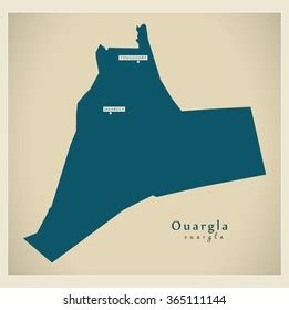 Modern Map Ouargla Dz Stock Vector Royalty Free 365111144 Shutterstock