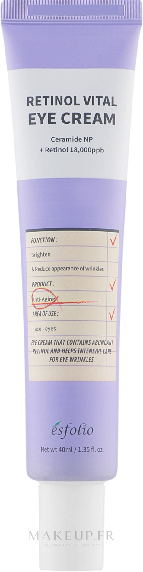 Crème pour contour des yeux Esfolio Retinol Vital Eye Cream Makeup fr