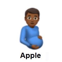 Meaning Of Pregnant Man Medium Dark Skin Tone Emoji With Images