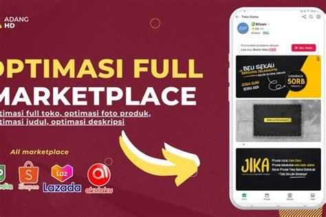 Jasa Optimasi Toko Marketplace Shopee Tokopedia Lazada Proses Cepat