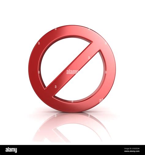 forbidden sign on white background Stock Photo - Alamy