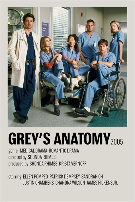 Grey S Anatomy Minimalist Tv Show Polaroid Poster Greys Anatomy