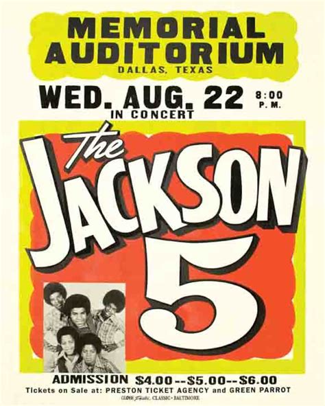 Vintage Jackson 5 Michael Jackson Concert Poster Digital Art Print ...