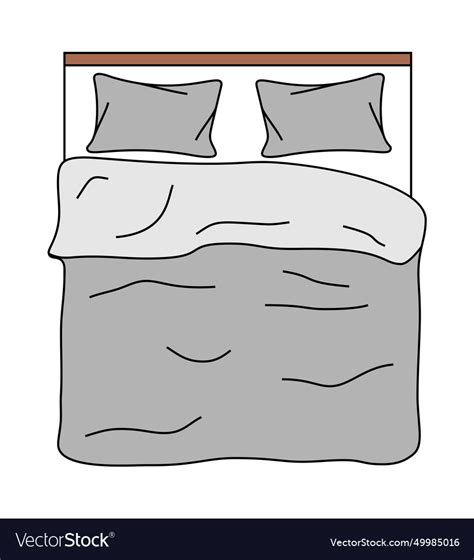 Bed top view design Royalty Free Vector Image - VectorStock