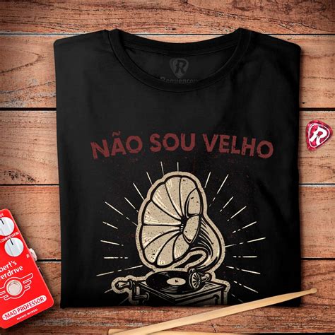 Camiseta não sou velho sou vintage 100 Algodão Roquenrou