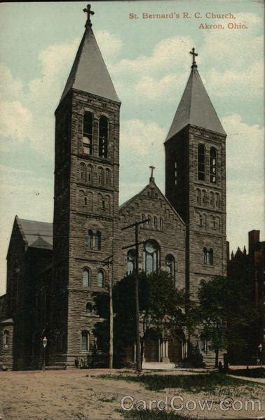 St Bernards Rcchurch Akron Oh Postcard