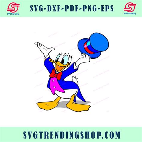 Donald Duck Svg 31 Svg Dxf Cricut Silhouette Cut File Instant