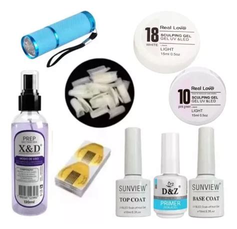 Kit Unhas Gel Xd Prep Top Coat Base Primer X D Profissional Frete Gr Tis