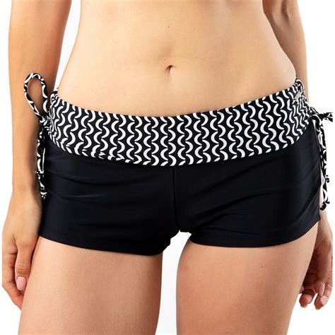 Bas De Bikini Noir Blanc Femme Sun Project Shorty Espace Des Marques