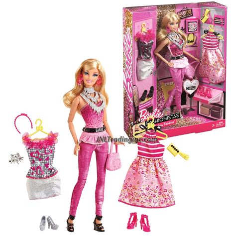 Barbie Fashionistas Fashion Fabulous 12 Doll Barbie Y7500 In Pink Tops And Pink Denim Pants