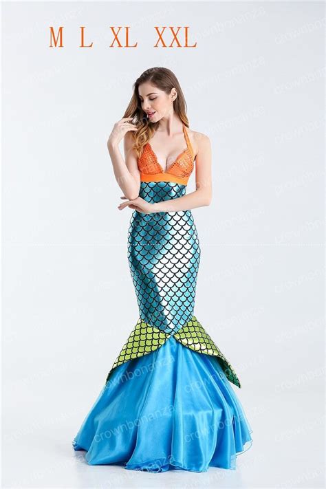 Women Mermaid Costume Sexy Dress Women Mermaid Tail Dresses Halloween Mermaid Cosplay Costumes