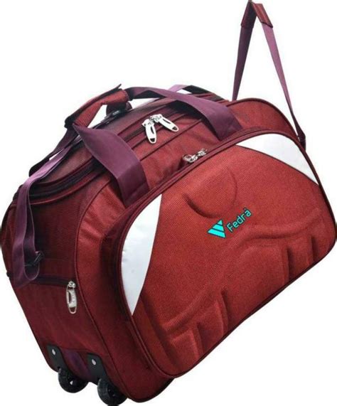 Fedra Red Polyester Strolley Duffle Bag L Jiomart