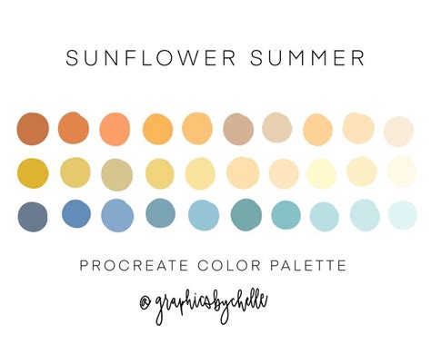 Graphic Design Peachy Keen Color Palette Procreate Swatches Color